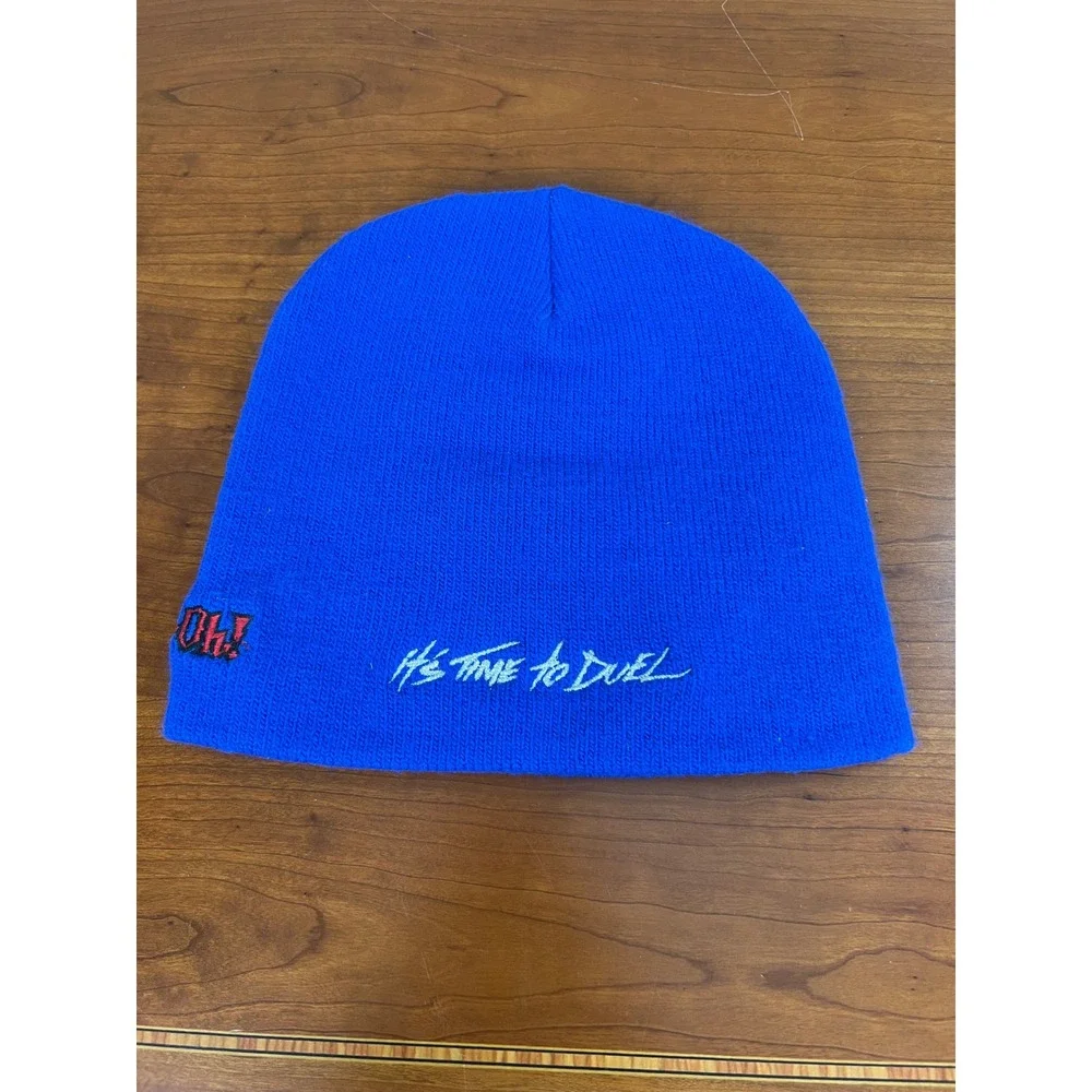 Vintage Yu-Gi-Oh Beanie Hat Blue Kids Its Time To Duel Pegasus Anime 1996 Y2K